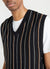 Nawa Pinstripe Vest | Black
