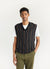Nawa Pinstripe Vest | Black