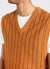 Nawa Pinstripe Vest | Toffee