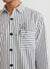 Oversized Stripe Shirt | Aubergine | Percival x Harry Lambert | White
