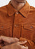 Pleated Denton Jacket | Cotton Suede | Tan