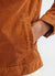 Pleated Denton Jacket | Cotton Suede | Tan