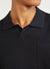 Pullover Polo Shirt | Knitted Cotton | Black