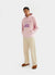 pink hoodie with purple print of a tomato, an aubergine and a chilli with text "quite pricey"