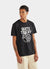 black short sleeve t shirt with white print of a cartoon snail and text "quite tricky"
