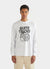 white long sleeve t shirt with black print of a cartoon snail and text "quite tricky"