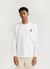 Ramen Long Sleeve T Shirt | Embroidered Organic Cotton | White