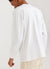 Ramen Long Sleeve T Shirt | Embroidered Organic Cotton | White