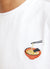 Ramen Long Sleeve T Shirt | Embroidered Organic Cotton | White