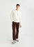 Resort Mock Neck Knitted Jumper | White