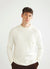 Resort Mock Neck Knitted Jumper | White