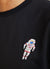 Spaceman T Shirt | Embroidered Organic Cotton | Black
