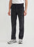 straight leg black corduroy trousers styled with sneakers