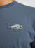 Clamped DeLorean T Shirt | Embroidered Organic Cotton | Slate