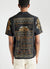 Fairy Tale Tapestry Cuban Linen Shirt | Black