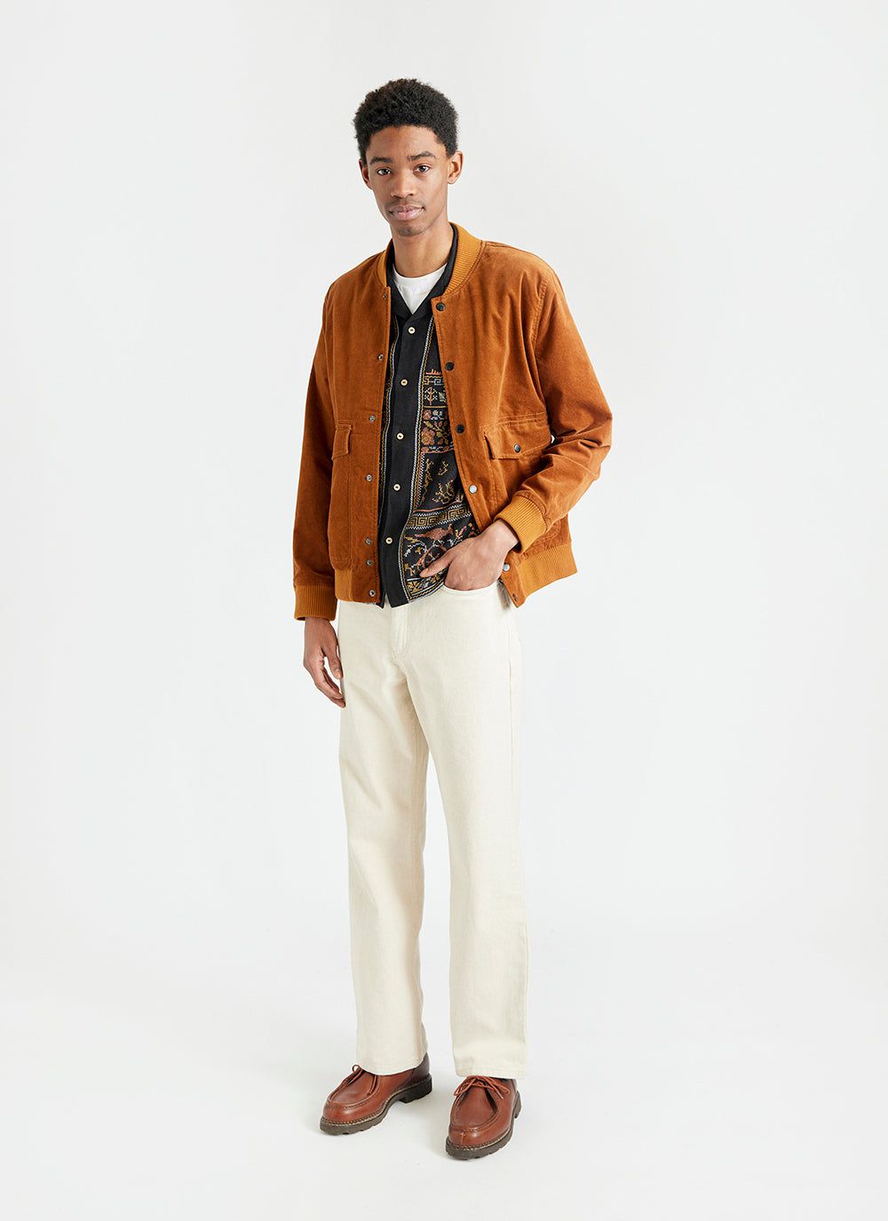 Tan suede bomber jacket mens store