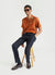Koi Carp Tapestry Cuban Linen Shirt | Brick
