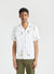 Koi Carp Tapestry Cuban Linen Shirt | White