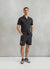 Textured Embroidered Shorts | Black