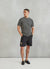 Textured Embroidered Shorts | Black