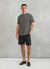 Textured Embroidered Shorts | Black