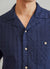 Textured Cuban Collared Shirt | Navy