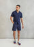 Textured Cuban Collared Shirt | Navy