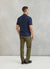 Textured Cuban Collared Shirt | Navy