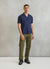 Textured Cuban Collared Shirt | Navy