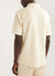 Towelling Cuban Shirt | Organic Cotton | Stripe Ecru