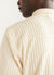 Towelling Cuban Shirt | Organic Cotton | Stripe Ecru