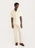 Towelling Cuban Shirt | Organic Cotton | Stripe Ecru