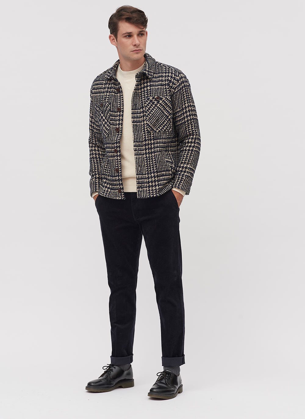 Men's Flannel Workshirt | Check Hound | Navy & Percival Menswear