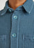 Waffle Overshirt | Textured Cotton | Aqua