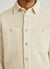 Waffle Overshirt | Textured Cotton | Ecru