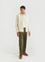 Waffle Overshirt | Textured Cotton | Ecru