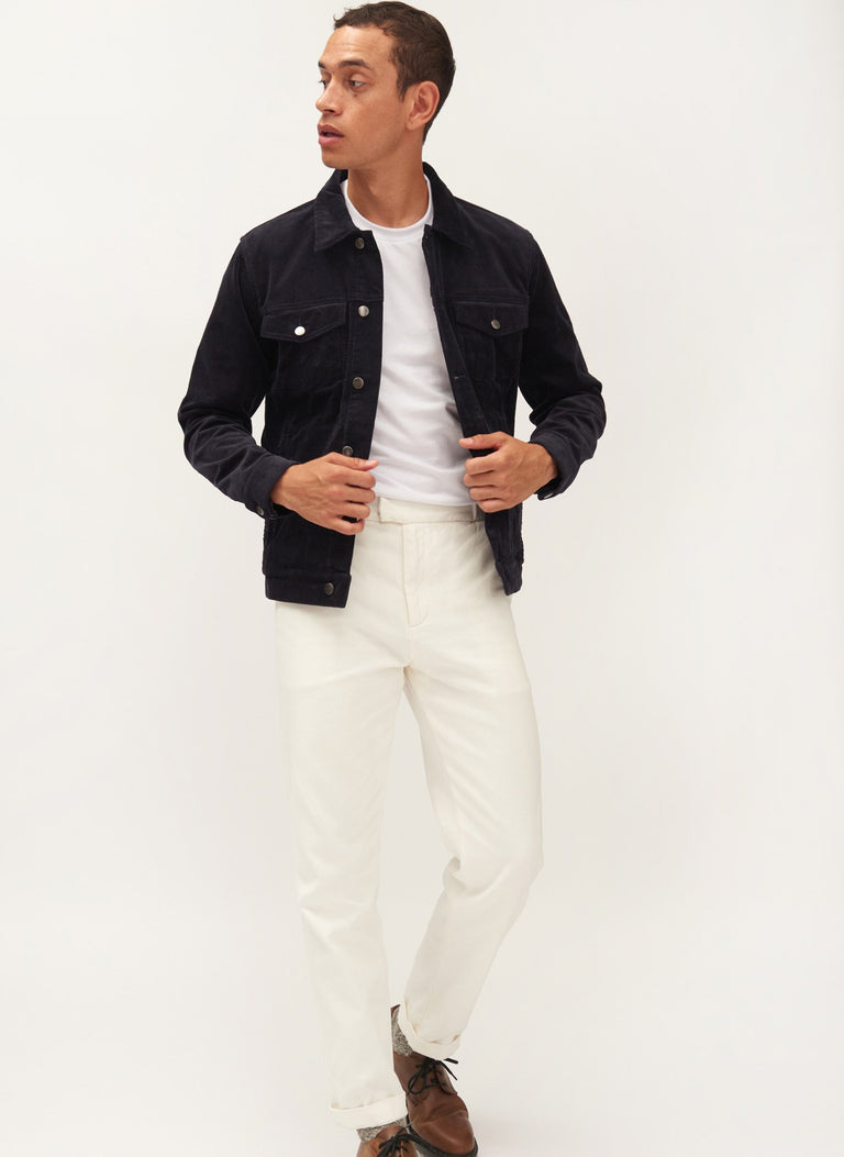 Men's Western Jacket | Navy Cord & Percival Menswear