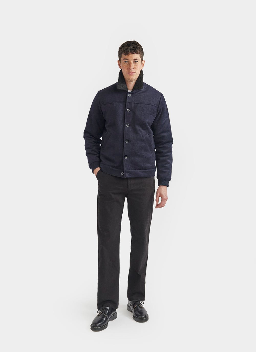 Men's Whitley Jacket | Navy Melton & Percival Menswear