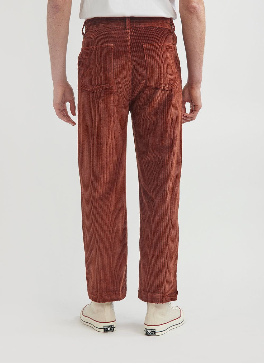 Men s Wide Leg Trousers Corduroy Espresso Brown Percival