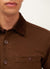 Workshirt | Espresso Twill With Cord Collar