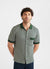 Casa Piccante Shirt | Knitted Cotton | Green Jacquard