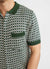 Casa Piccante Shirt | Knitted Cotton | Green Jacquard