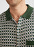 Casa Piccante Shirt | Knitted Cotton | Green Jacquard