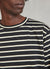 Long Sleeve Breton T Shirt | Black with Cream