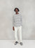 Long Sleeve Breton T Shirt | White with Black