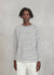 Long Sleeve Breton T Shirt | White with Black