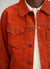 Pleated Denton Jacket | Peach Cotton Suede