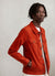 Pleated Denton Jacket | Peach Cotton Suede