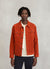 Pleated Denton Jacket | Peach Cotton Suede