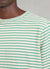 Textured Slub T Shirt | Cream with Emerald